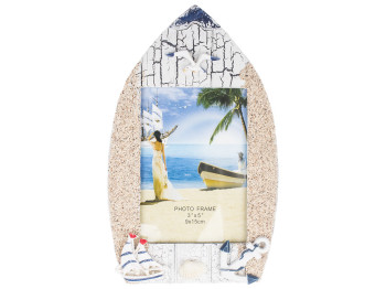 Фоторамка настольная Лодка МДФ со стеклом 12,5х21см