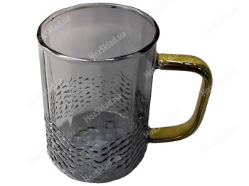 Чашка напівпрозора зі срібним напиленням, 350мл
