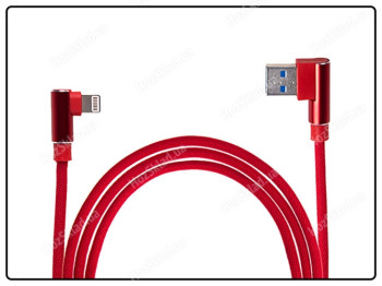 Кабель USB - Apple (Red) 90°