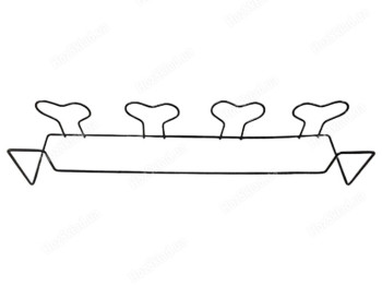 Вешалка настенная на 4 крючка, 43см