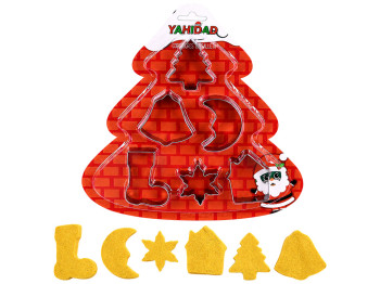 Формочки фигурные для печенья Christmas, нержавеющая сталь, 6 шт (цена за набор)