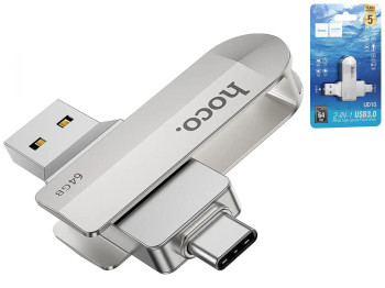 USB флеш-накопитель Hoco UD10 USB 3.0 Type C 64GB Цвет Стальной