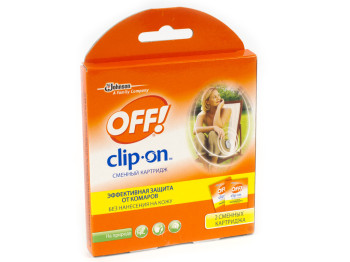 Средство от комаров с фен-системой OFF! "Clip-ON" комплект сменных картриджей