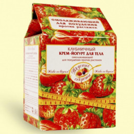 Крем-йогурт для тела "Вкусные секреты" клубничный омолаживающий 250мл