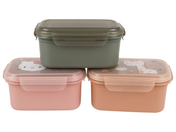 Ланч-бокс Benson, пластиковый, прямоугольный, 3 цвета, размеры 18×13×9 см.