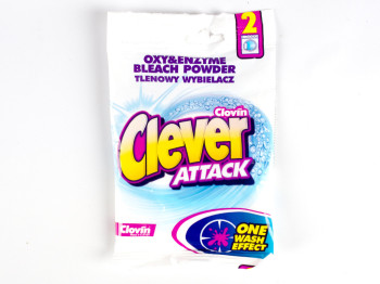Отбеливатель Clever Attack в порошке 60гр (сашетка) Польша