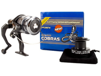 Котушка Sams Fish Cobra new 5000 3ВВ металева шпуля + чохол (+ дод. шпуля), обороти 5.2к1
