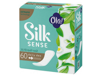 Прокладки гигиенические ежедневные Ola Silk Sense Daily deo Зеленый чай 60шт