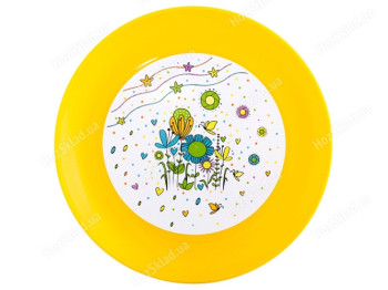 Тарелка с декором, диаметр 22см (цвет Magic, темно - желтая) 169072