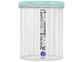 Емкость для сыпучих продуктов 650мл, мятная крышка