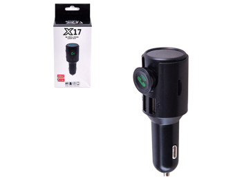 Модулятор FM 5в1, X17, 12-24v, 2USB 5V-2.1A TF card BT