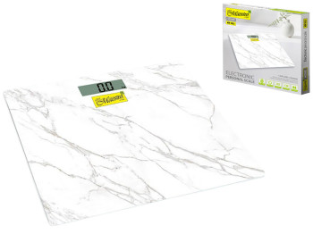 Весы напольные Maestro, электронные, до 150кг, закаленное стекло, цвет белый мрамор