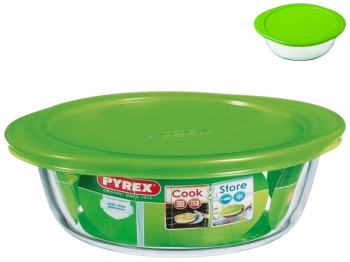 Форма для запекания Pyrex Cook & Store, с крышкой, боросиликатное стекло, пластик, 1л, 20×18×7см