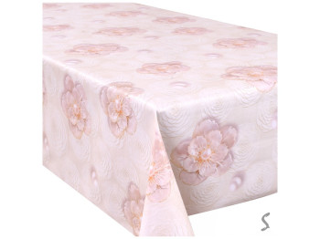 Клеенка Europe, на тканевой основе, ПВХ, 1,40×20м, дизайн Pearl Flower (цена за рулон)