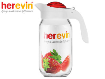 Кувшин с крышкой Herevin "Red" 15,5х9,5х20,5см 1л 46027