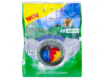 Порошок для прання універсальний Wash&Free Гірська свіжість, 2,4кг
