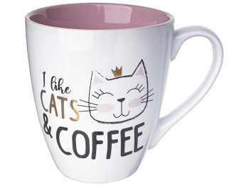 Чашка Besser "I love cats&coffee" 13,6х9,7х11,1см 550мл