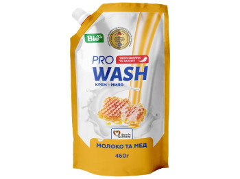 Рідке крем-мило Pro Wash Молоко та мед, 460г, дойпак
