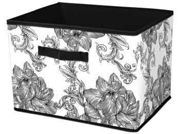 Корзина Idea Home Anthracite Flowers, прямокутна, 38x27x27см, 6900070585497