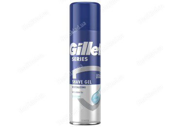 Гель для гоління Gillette Series Живильний із зеленим чаєм, 200мл