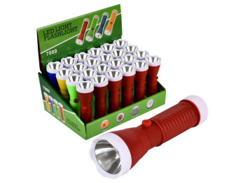 Фонарик светодиодный 1led, 13x4см (без батареек 3шт x ААА)