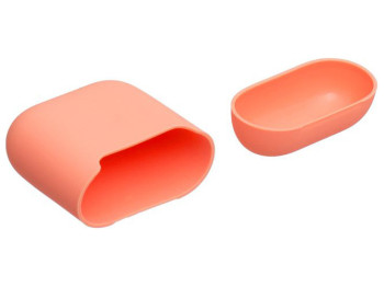 Футляр для наушников AirPods 1/2 Slim Цвет Papaya