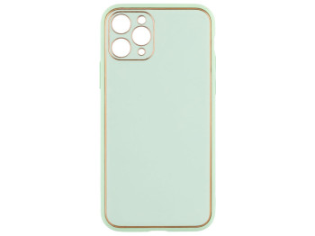 Чохол Leather Gold with Frame without Logo для iPhone 11 Pro Колір 6, Mint