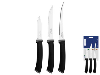 Набор ножей Tramontina Felice Black (цена за набор 3шт) 7891112324428