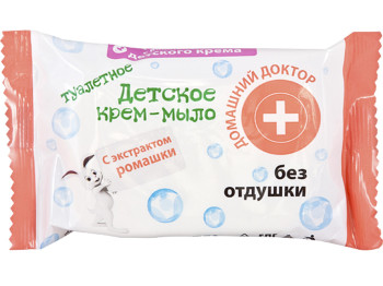Детское крем-мыло Домашний доктор с экстрактом ромашки без отдушки 70г