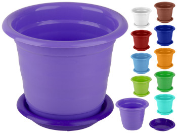 Горшок для цветов с подставкой круглый 140мм 0,7л Консенсус