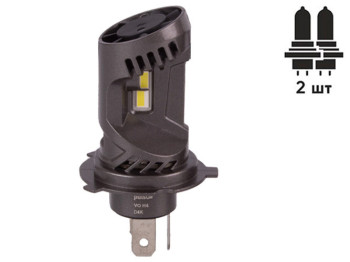 Лампы PULSO VO-H4-H/L/LED-chips Flip chip/9-16V/2x50W/6000Lm/6500K (VO-H4) (цена за набор 2шт)
