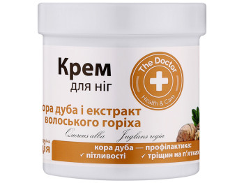 Крем для ніг The Doctor, кора дуба та волоський горіх, профілактика тріщин, 250мл