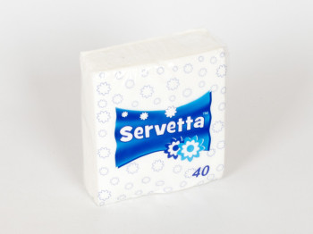 Салфетки "Servetta" белые 21x24 см (40л)