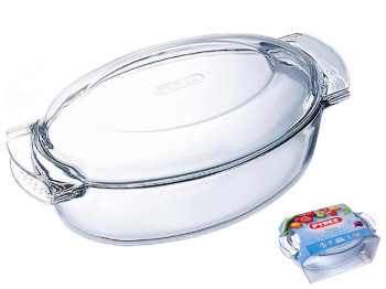 Кастрюля стеклянная овальная Pyrex Classic, 5,5л, 2054364710011