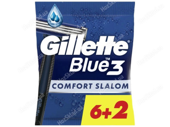 Одноразові бритви Gillette Blue 3 Comfort Slalom, 8шт