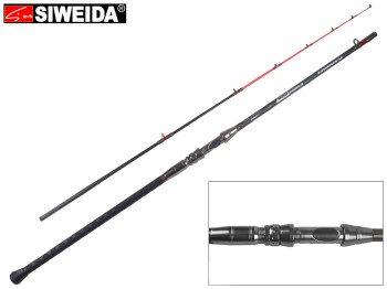 Спінінг штекерний Siweida "Cat Fish" карбон, 8 кілець, 2-секційний 2,25м 120-180г