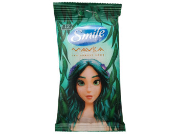 Серветки вологі для шкіри рук та тіла Smile Mavka, з вітамінним комплексом, фруктовий аромат, 12шт