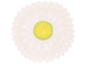 Тарелка керамическая Ромашка, D26см, цвет-белый