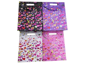 Пакет-сумка подарункова паперова XS Hearts 12,5x16,5x6см