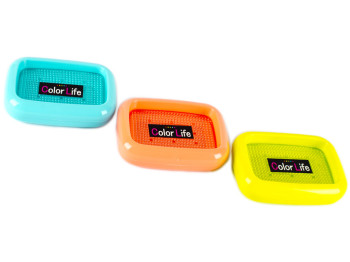 Мыльница овальная пластик + акрил 88174