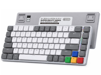 Ігрова клавіатура Fantech Maxfit, Brown switch, bluetooth/2.4g, 2000mah, Type-C, eng, колір сірий