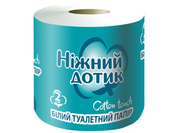 Бумага туалетная Ніжний дотик двухслойная, белая (цена за 1 рулон)