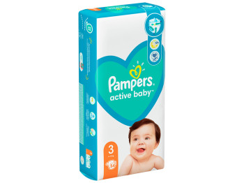 Подгузники Pampers Active Baby Midi, Размер 3 (6-10кг) 54шт