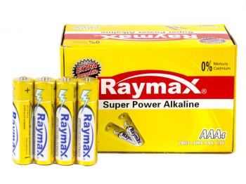 Батарейка алкалиновая Raymax "Super Power Alkaline" 1.5V, AAA, LR03 (цена за спайку 4шт)