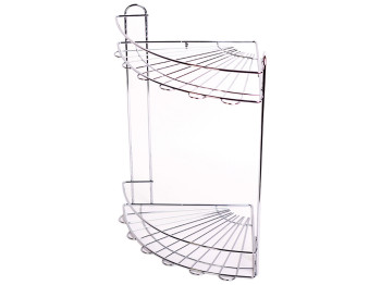 Полка 2-ярусная угловая Besser хромированная 29,5х22х33см