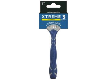Бритва мужская Wilkinson Xtreme 3 Ultimate Plus, 3 лезвия, пластик, нержавеющая сталь, цвет синий