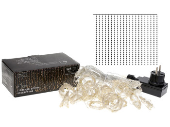 Гирлянда-занавес, цвет - теплый белый, с функцией мигания