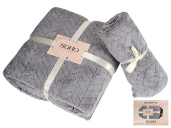 Набір рушників Soho Cold gray, 35x75+70x140см, мікрофібра, 6900068746701