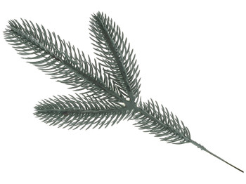 Ветка литая голубая (3 ветки), 28см