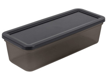 Контейнер пищевой пластиковый Mocco, 30×12×8,5см, 2,2л, цвет черный